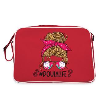 Doula Birth Worker Sunglasses - Retro Tasche - Rot/Weiß - Hinten