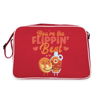 Amoureux des crêpes Les enfants font un jeu de mots : vous êtes le - Sac Retro - rouge/blanc - Dos