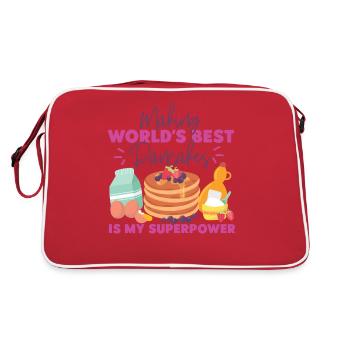 Pancake Lover Kids Making World's - Retro Bag - red/white - Back