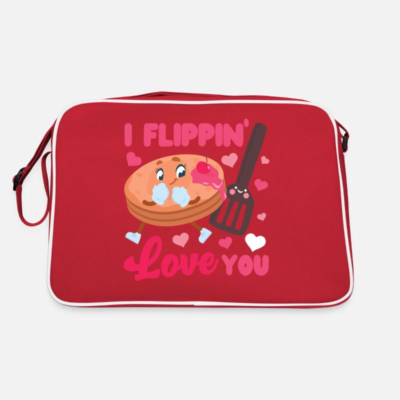 Pancake Lover Kids Valentines Day Retro Tasche