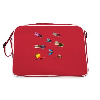 Fly Fishing Tying - Retro Bag - red/white - Back