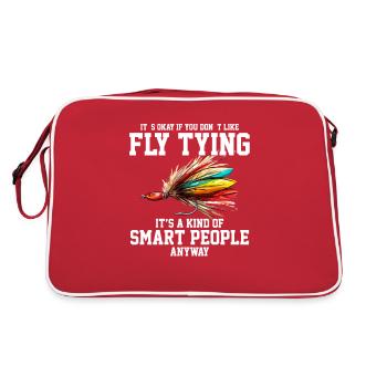 Fly Fishing smart people Tying - Retro Bag - red/white - Back