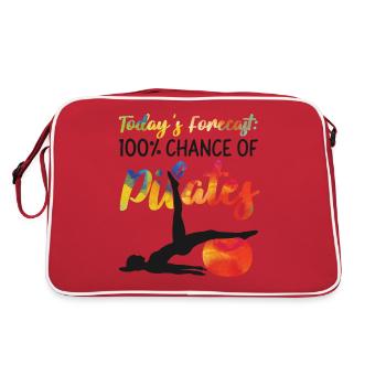 Pilates Instructor Teacher - Retro Tasche - Rot/Weiß - Hinten