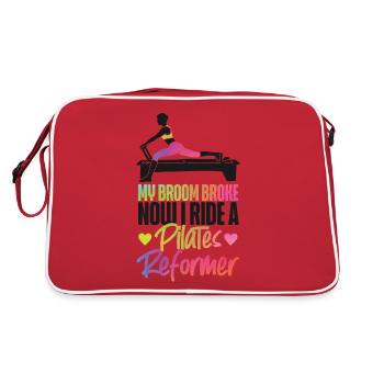Pilates Instructor Teacher - Retro Tasche - Rot/Weiß - Hinten