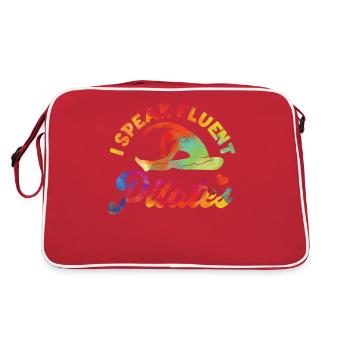 Pilates Instructor Teacher - Retro Tasche - Rot/Weiß - Hinten