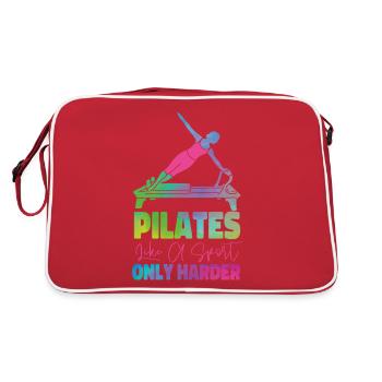 Pilates Instructor Teacher - Retro Tasche - Rot/Weiß - Hinten