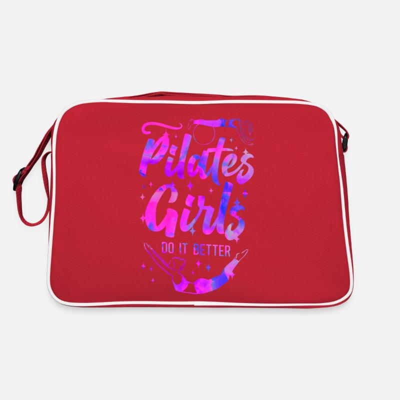 Pilates Instructor Teacher Pilates - Retro Tasche - Rot/Weiß