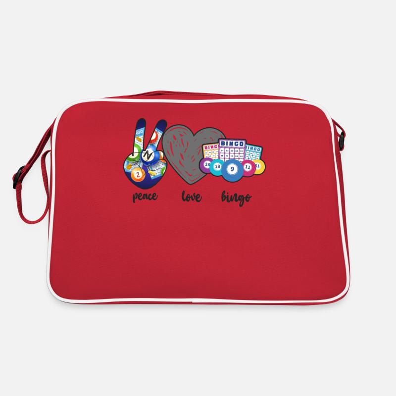 Bingo Player Peace Love Bingo Retro Tasche