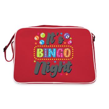 Joueur de bingo C’est soirée bingo - Sac Retro - rouge/blanc - Dos