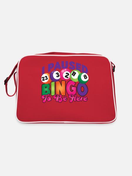Bingo Player I Paused Bingo To Be - Retro Bag - red/white - Back
