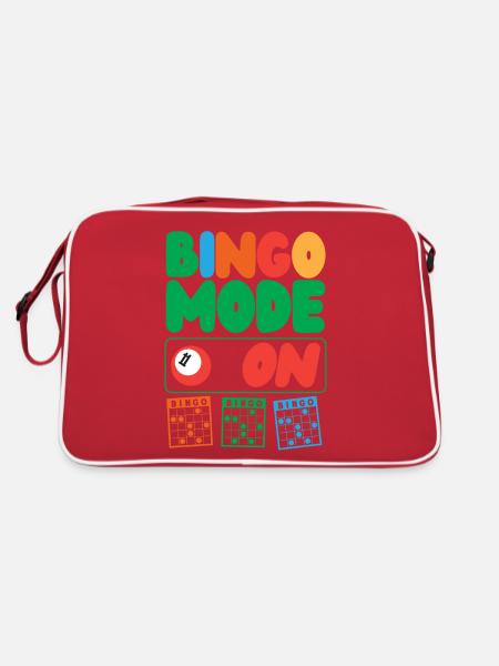 Joueur de bingo Mode bingo activé - Sac Retro - rouge/blanc - Dos