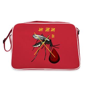 Moustique de sang Insecte nuisible Vermine Moustiques - Sac Retro - rouge/blanc - Dos