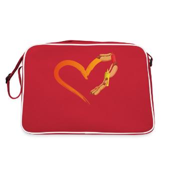 Hot-Dog Adulte Coeur - Sac Retro - rouge/blanc - Dos