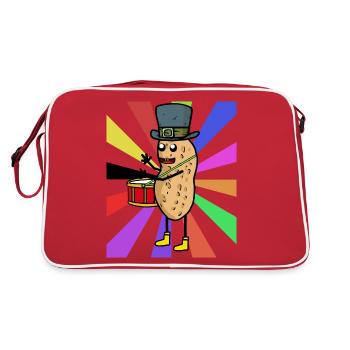 Peanut Drummer Cadeau d’anniversaire d’anniversaire - Sac Retro - rouge/blanc - Dos