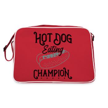Hot-dog Adulte Manger des hot-dogs - Sac Retro - rouge/blanc - Dos