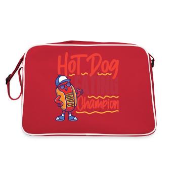Hot-dog Adulte Manger des hot-dogs - Sac Retro - rouge/blanc - Dos