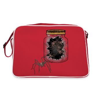 Halloween Spiders Arachnids Spider Phobia - Retro Bag - red/white - Back