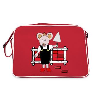 Souris Souris Maçons Artisans Métiers de l’artisanat - Sac Retro - rouge/blanc - Dos