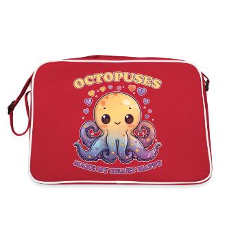 Drôle de pieuvre céphalopode calmar cadeau - Sac Retro - rouge/blanc - Dos