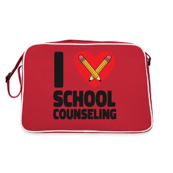 School Counselor Heart I (Heart) - Retro Tasche - Rot/Weiß - Hinten