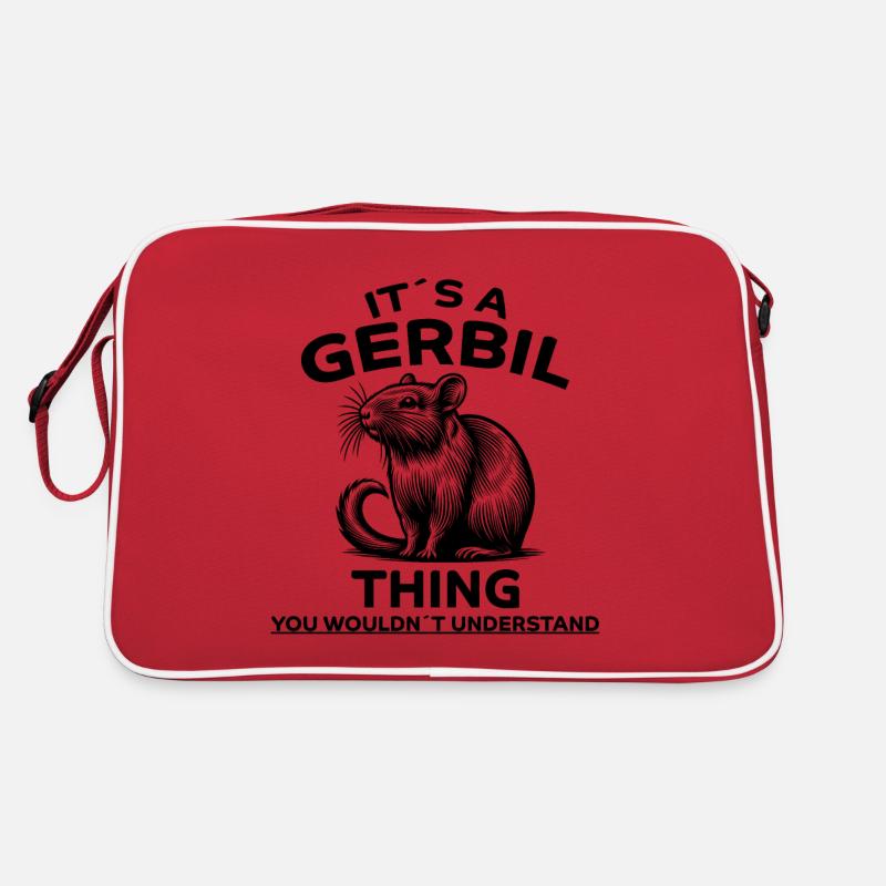 Gerbil Saying Racing Rat Funny Gerbil Gift Retro Bag