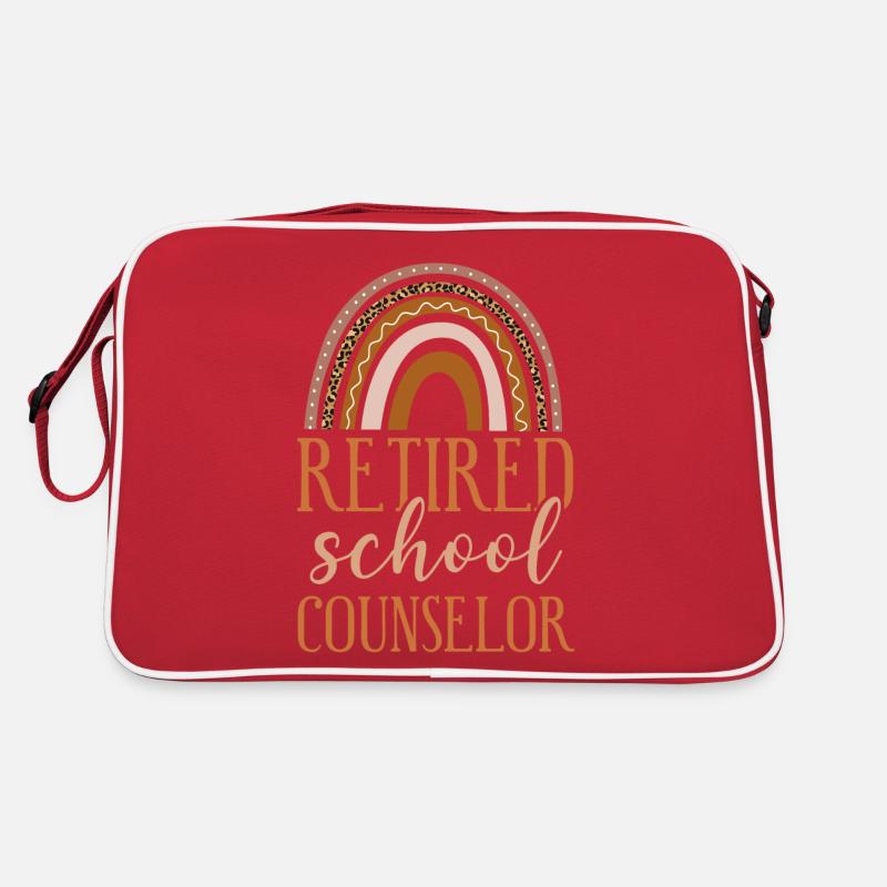 School Counselor Retired Rainbow Retro Tasche