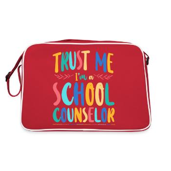 Conseiller scolaire Croyez-moi, je suis un - Sac Retro - rouge/blanc - Dos
