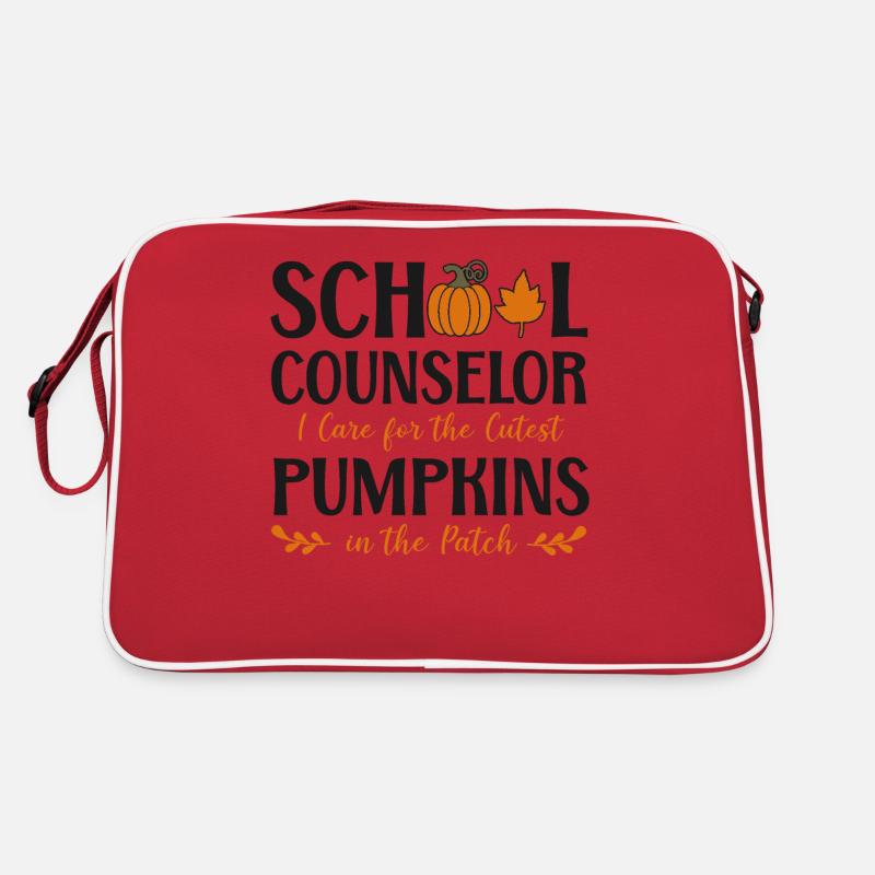 School Counselor Pumpkin Fall Retro Tasche