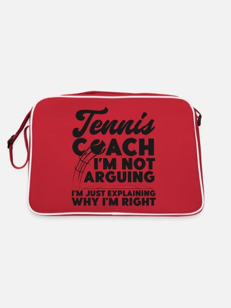 Drôle de joueur de tennis raquette de tennis - Sac Retro - rouge/blanc - Dos