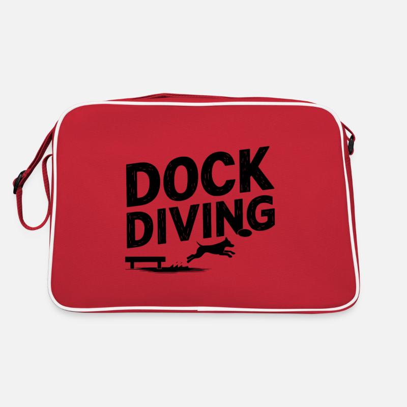 Dock Diving Saying Dog Diving Dock Diving Gift Retro Bag