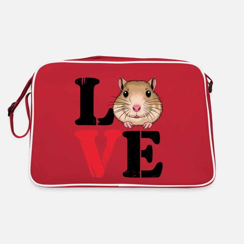 Amour Gerbille Dire Racing Rat Gerbil Cadeau Sac Retro