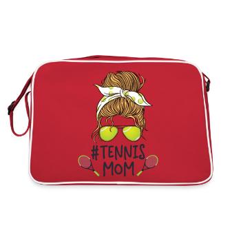 Funny Tennis Player Racket - Retro Tasche - Rot/Weiß - Hinten