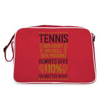 Drôle de joueur de tennis Raquette Tennis - Sac Retro - rouge/blanc - Dos