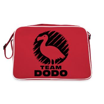 Dodo Spruch Dodo Vogel Lustiges Dodo Geschenk - Retro Tasche - Rot/Weiß - Hinten