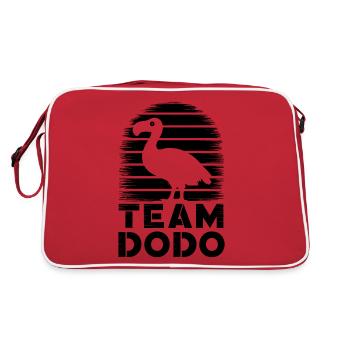 Dodo Spruch Dodo Vogel Lustiges Dodo Geschenk - Retro Tasche - Rot/Weiß - Hinten