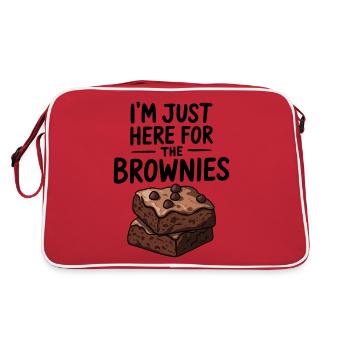 Brownies Dire Pâtisserie Drôle Brownie Cadeau - Sac Retro - rouge/blanc - Dos