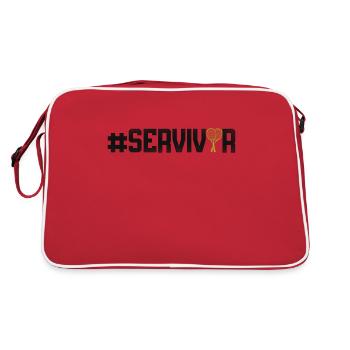 Funny Tennis Player Racket - Retro Tasche - Rot/Weiß - Hinten