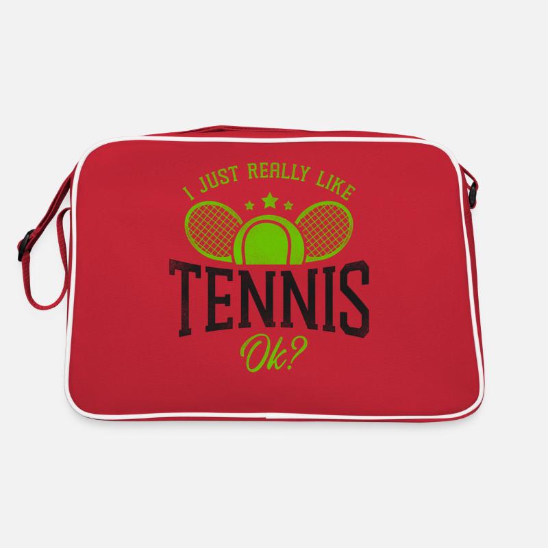 Funny Tennis Player Racket I Just Retro Tasche