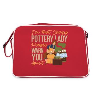 Pottery Ceramics Artist I'm That - Retro Tasche - Rot/Weiß - Hinten