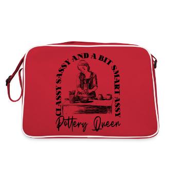 Pottery Ceramics Artist Classy - Retro Bag - red/white - Back