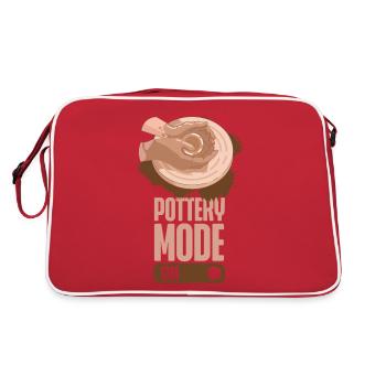 Pottery Ceramics Artist Pottery - Retro Tasche - Rot/Weiß - Hinten