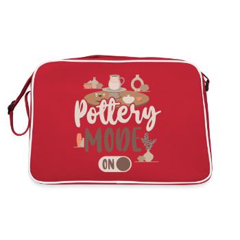 Pottery Ceramics Artist Pottery - Retro Tasche - Rot/Weiß - Hinten