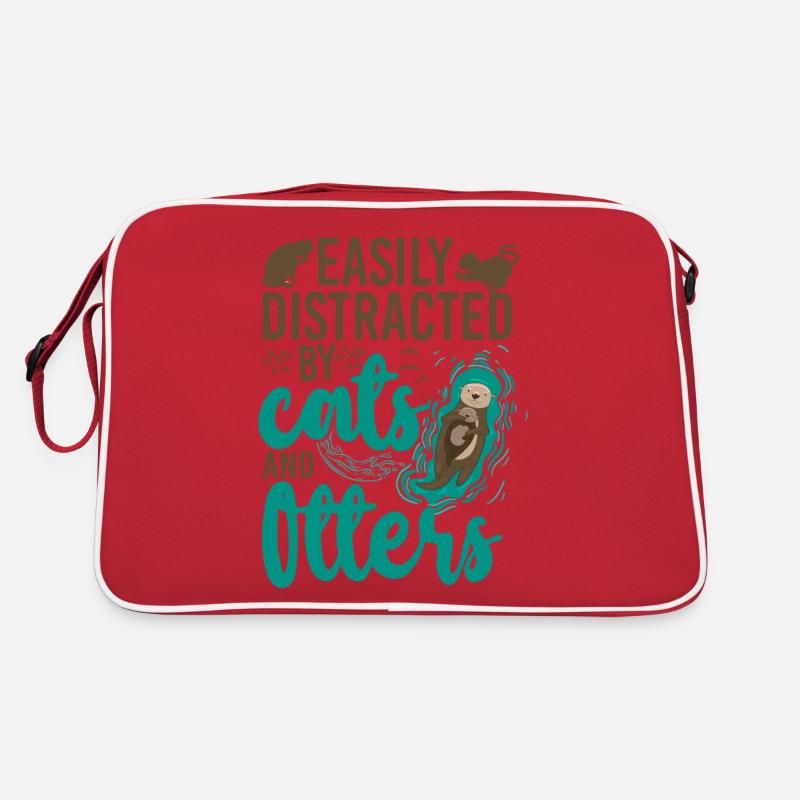 Otter Cat Easily Distracted By Retro Tasche