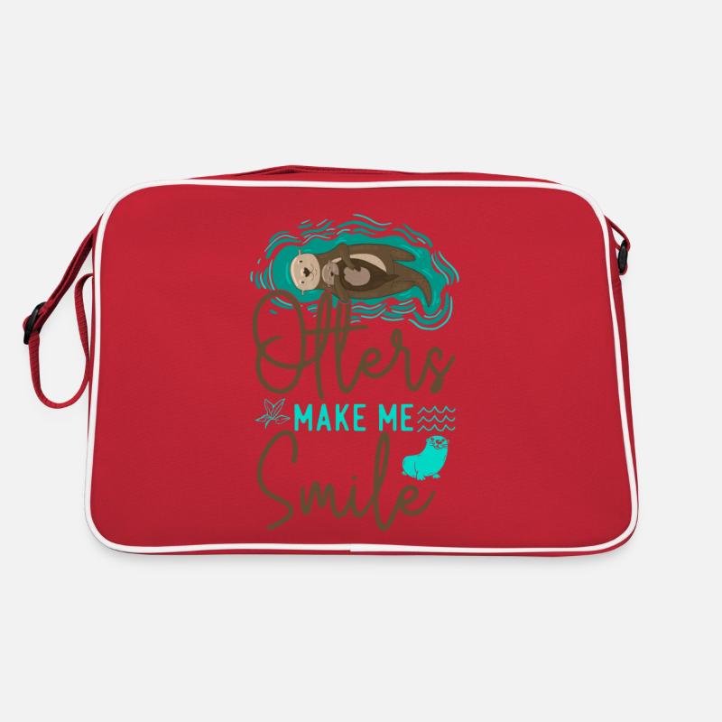 Otter Otters Make Me Smile Retro Tasche