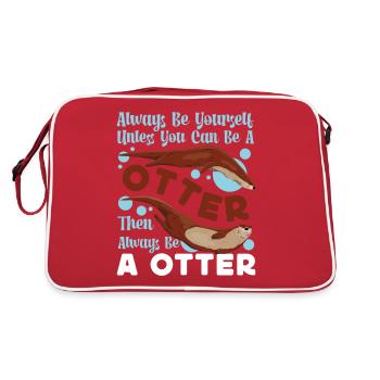 Otter Always Be Yourself Unless - Retro Tasche - Rot/Weiß - Hinten