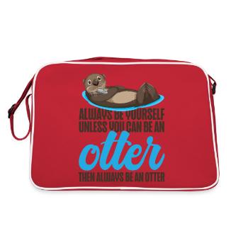 Otter Always Be Yourself Unless - Retro Tasche - Rot/Weiß - Hinten