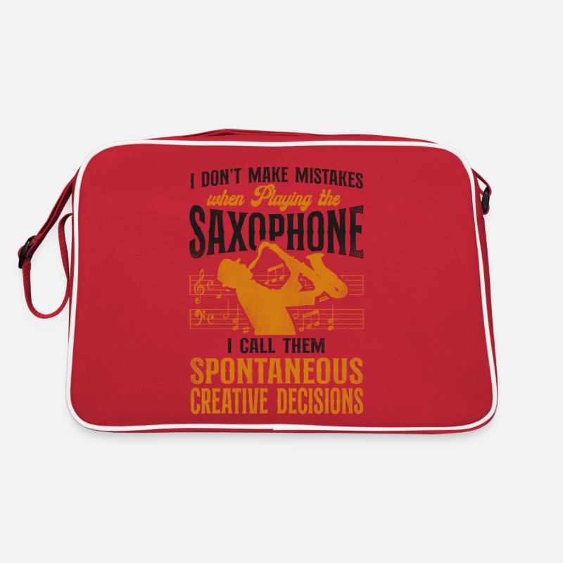 Saxophone I Don't Make Mistakes Retro Tasche