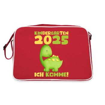 kiKindergarten 2025 Kids Gift Kita 2025 Decoration - Retro Bag - red/white - Back