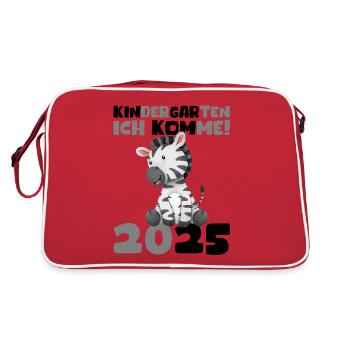 kiKindergarten 2025 Kids Gift Kita 2025 Decoration - Retro Bag - red/white - Back