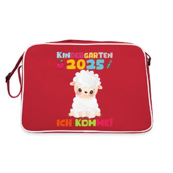 kiKindergarten 2025 Kids Gift Kita 2025 Decoration - Retro Bag - red/white - Back